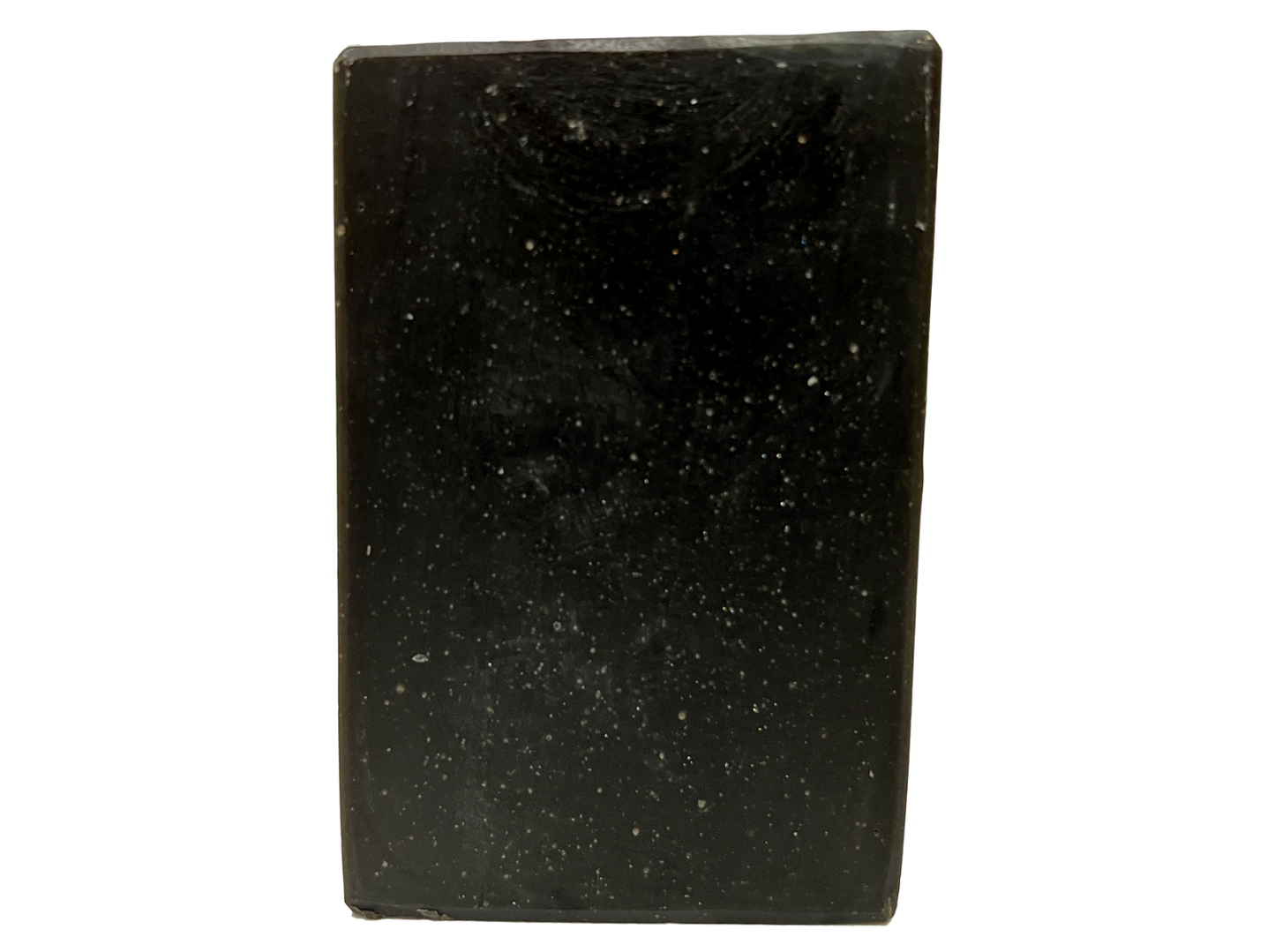 A black bar of pine tar soap inspired by the character Armus from Star Trek: TNG, which looked like a tar pit. The soap is scented with a blend of eucalyptus and cedar essential oils.