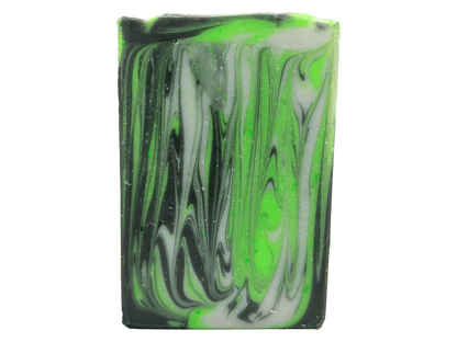 Vertical swirls of green, black and gray make up this soap inspired by the Borg from Star Trek TNG, Voyager, and more. The scent is a tempting unisex blend of earthy and floral notes. Do it: tempt your flesh!