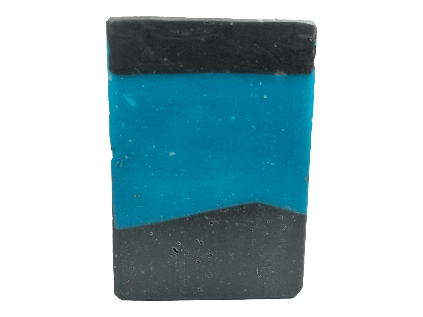 A bar of blue and black soap inspired by the design of the iconic uniforms worn on Star Trek: The Next Generation. The scent is wild rose in honor of Dr. Beverly Crusher.