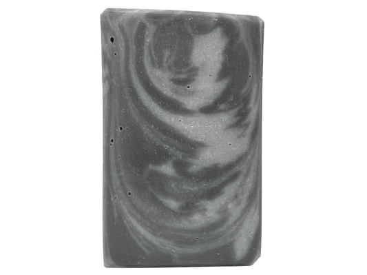 A swirled bar of unscented soap with two shades of grey. It is inspired by Garak from Star Trek: Deep Space Nine.