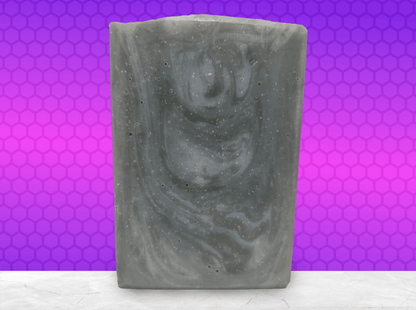 A swirled bar of unscented soap with two shades of grey. It is inspired by Garak from Star Trek: Deep Space Nine.