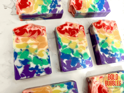 A rainbow soap that smells like Skittles. It is inspired by the wavy look of the Nexus, as seen in Star Trek: Generations.