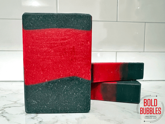 A red and black bar of soap inspired by the iconic Star Trek TNG uniform. This soap is scented with an earl grey tea fragrance in honor of Captain Picard.