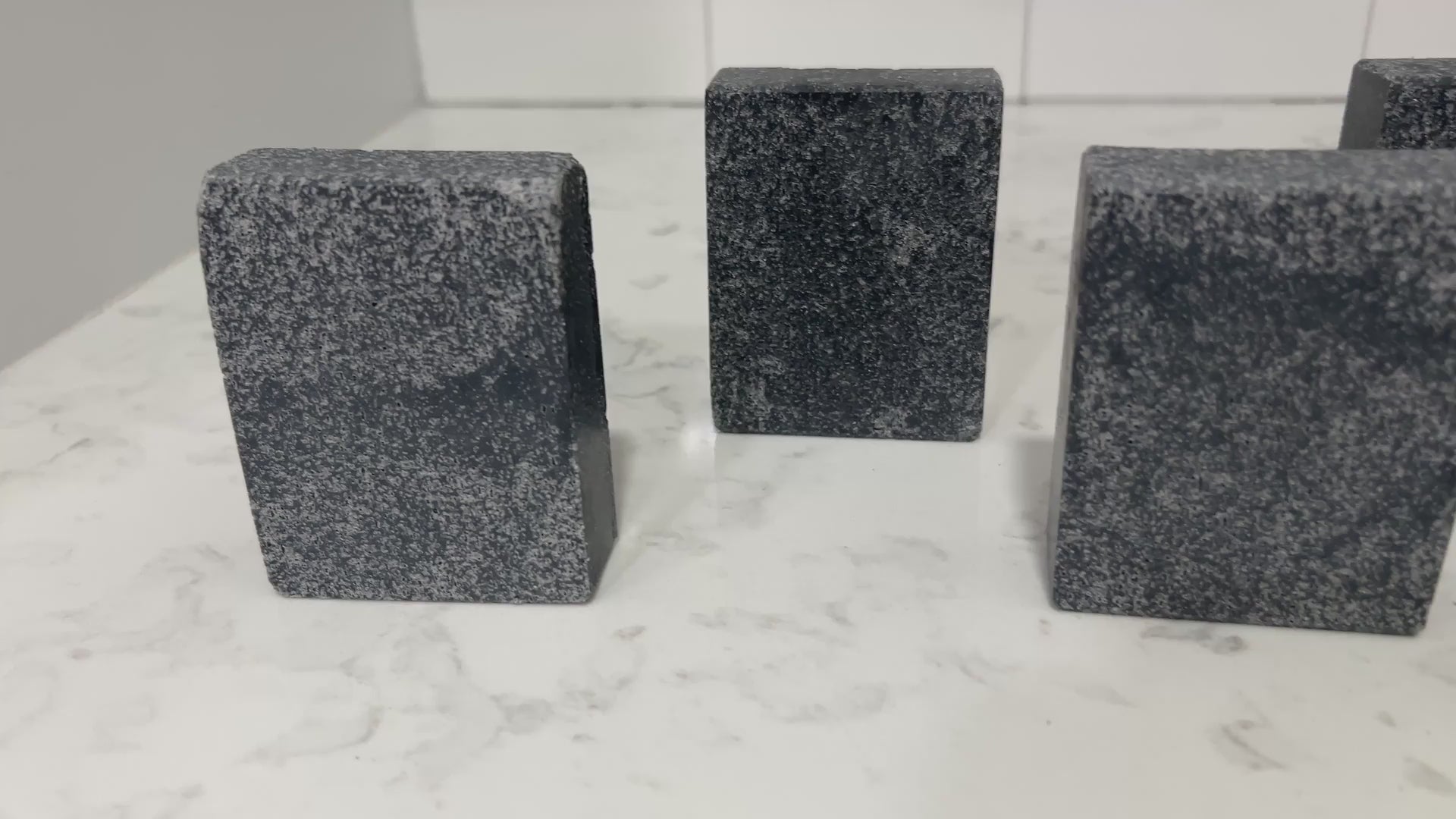 Black salt bars inspired by the character Armus from Star Trek: TNG. Salt bars are known for producing an extra luxurious, creamy latehr. The soap has a delicious black raspberry vanilla scent.