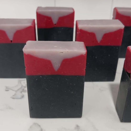 Bars of soap inspired by the uniforms of early Star Trek: Deep Space Nine. These bars are scented with birchwood, an earthy and woody scent worthy of a prophet, AKA Benajamin Sisko.