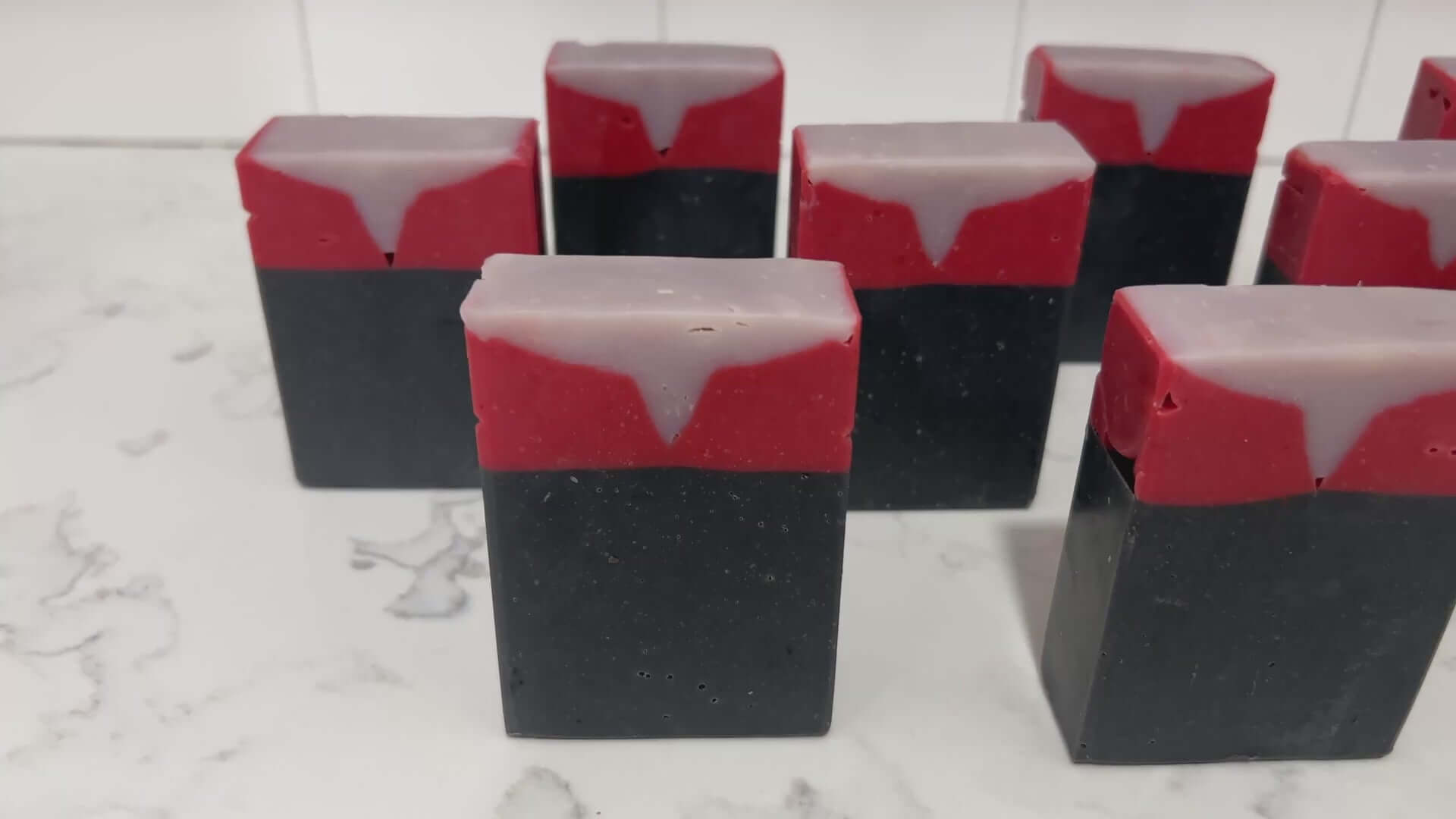 Bars of soap inspired by the uniforms of early Star Trek: Deep Space Nine. These bars are scented with birchwood, an earthy and woody scent worthy of a prophet, AKA Benajamin Sisko.
