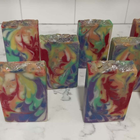 Rainbow swirled soap inspired by The Nexus, as seen in Star Trek: Generations. Proceeds from the sale of this soap go to The Trevor Project.
