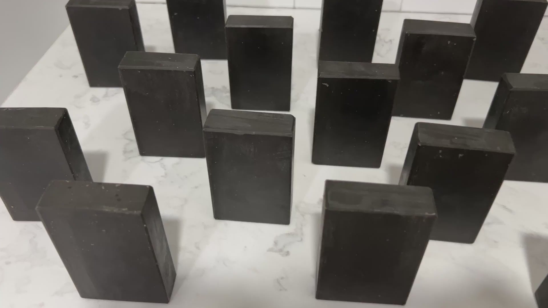 Bars of pine tar soap inspired by the character Armus from Star Trek: TNG, which looked like a tar pit. The soap is scented with eucalyptus essential oil.