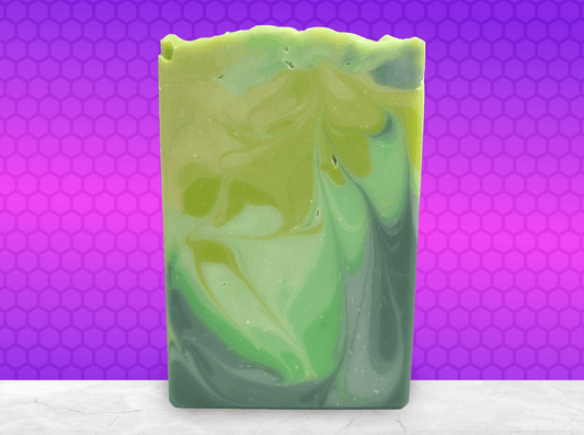 A seven-color green swirled soap made with an intoxicating fresh lime fragrance, and a little lime garnish on top. It is inspired by the Seven of Limes drink mentioned in Star Trek: Discovery.