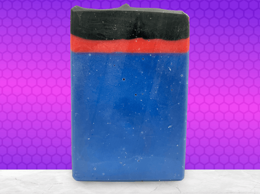 A bar of blue, red and black soap inspired by the uniforms worn on the show Star Trek: Enterprise. The Kentucky bourbon scent is inspired by Trip and Reed's near-death experience in the episode "Shuttlepod One."
