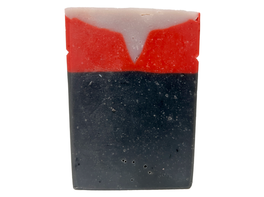A bar of soap inspired by the uniforms of early Star Trek: Deep Space Nine. These bars are scented with birchwood, an earthy and woody scent worthy of a prophet, AKA Benajamin Sisko.
