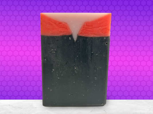 A bar of soap inspired by the uniforms of early Star Trek: Deep Space Nine. These bars are scented with birchwood oud, an earthy and woody scent worthy of a prophet, AKA Benajamin Sisko.